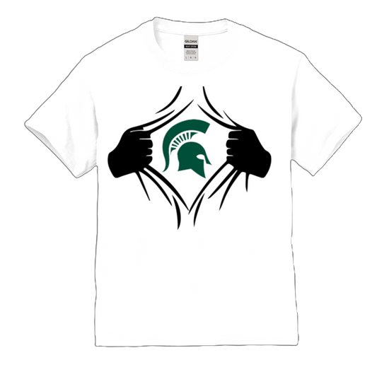 MI State Superhero Mascot Youth Tee